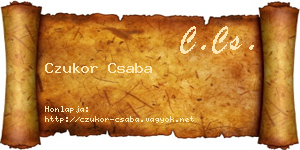Czukor Csaba névjegykártya
