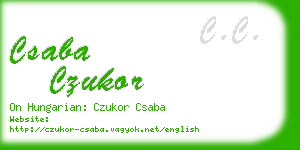 csaba czukor business card